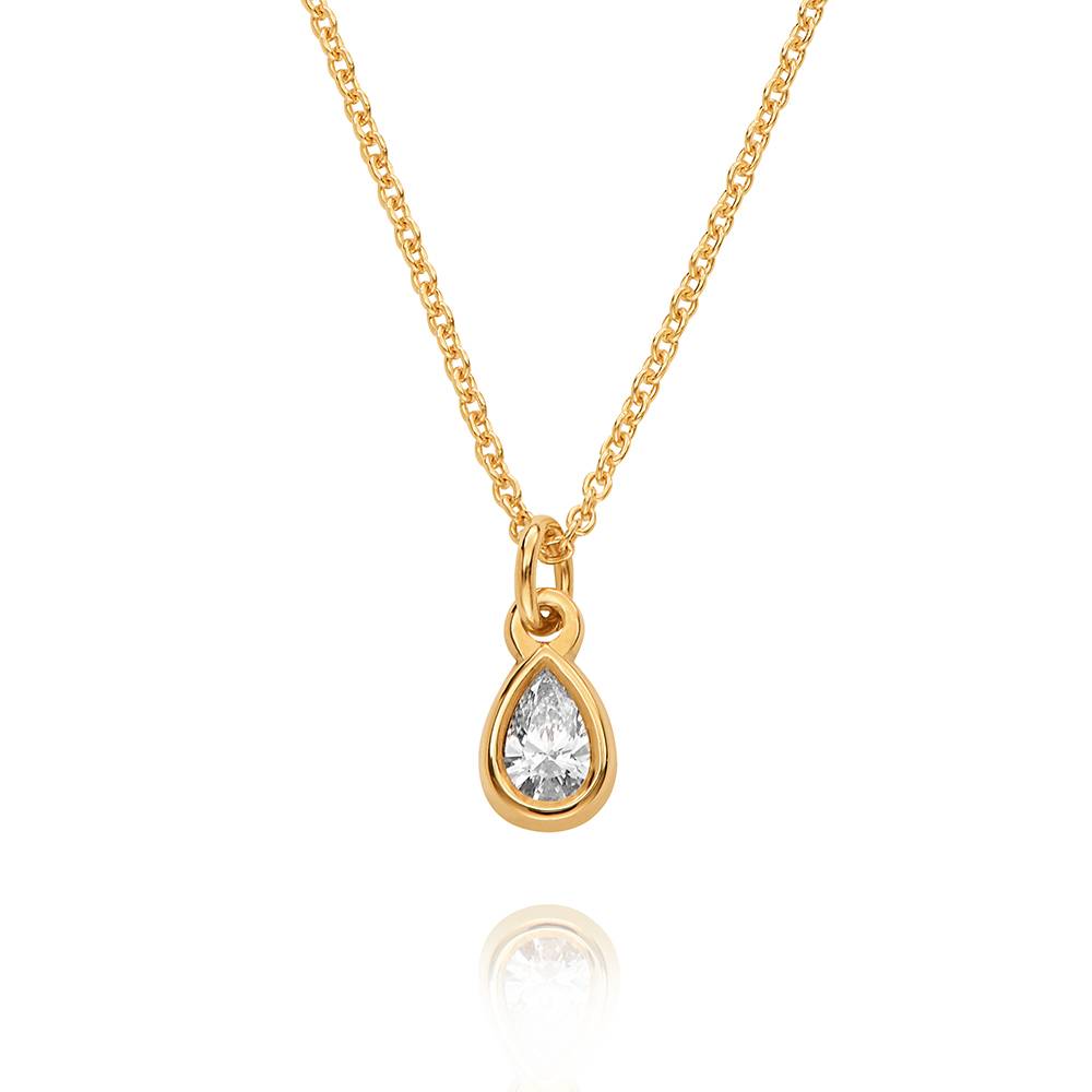 Bianca Druppel Ketting met 0,20 ct Diamant in Verguld