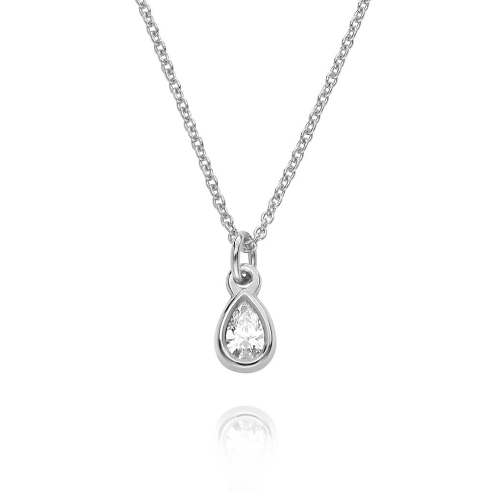 Bianca Druppel Ketting met 0,20 ct Diamant in Zilver