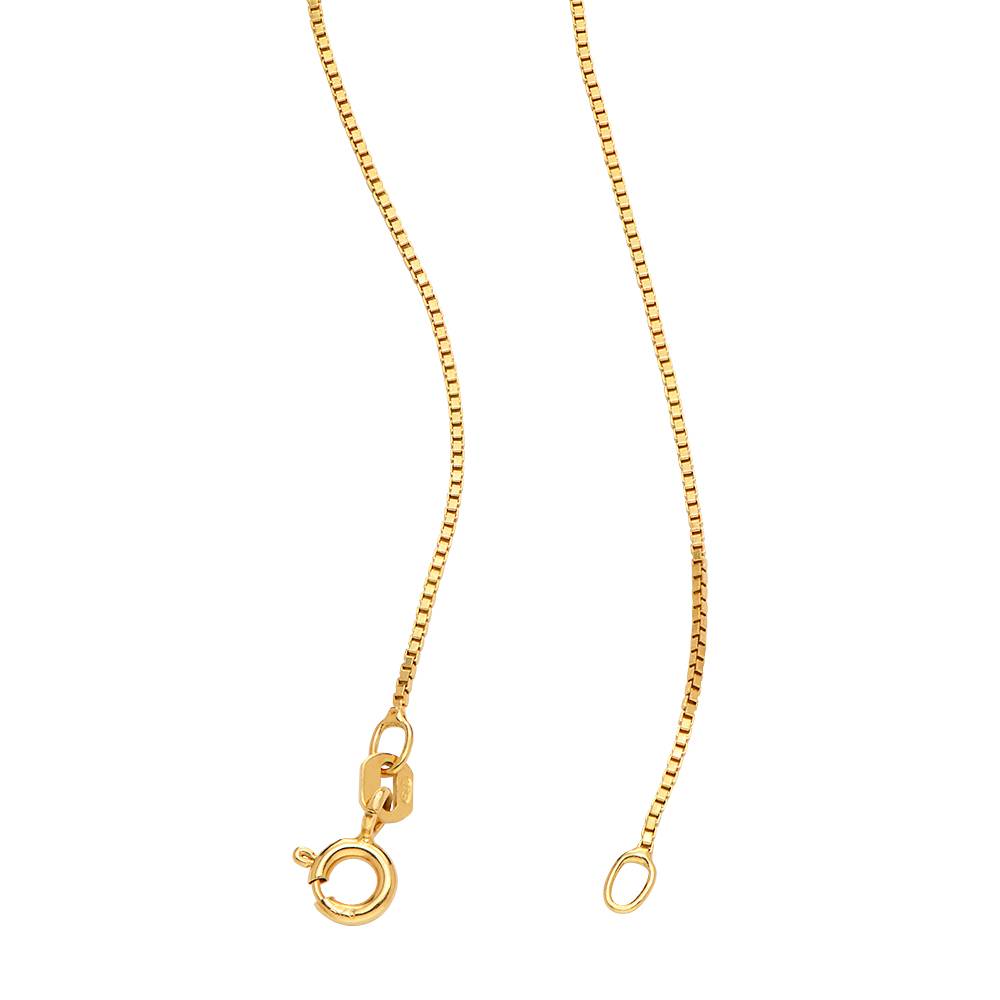 Geburtsstein Russische Ring-Halskette mit 2 Ringen - 750er Gold-Vermeil-3 Produktfoto