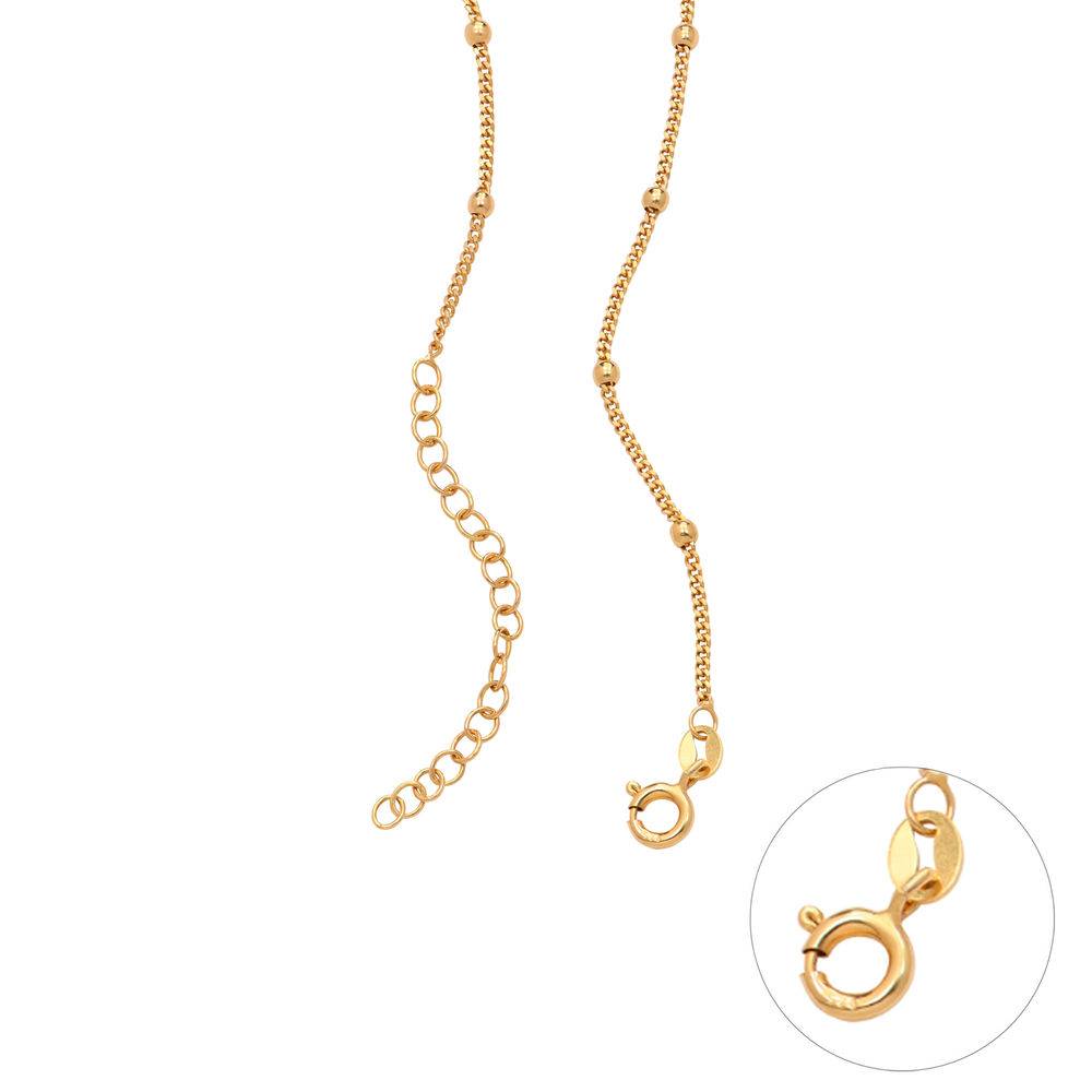 Blomstrende fødselsblomst & diamant halskæde med 18kt. guldbelægning-1 produkt billede