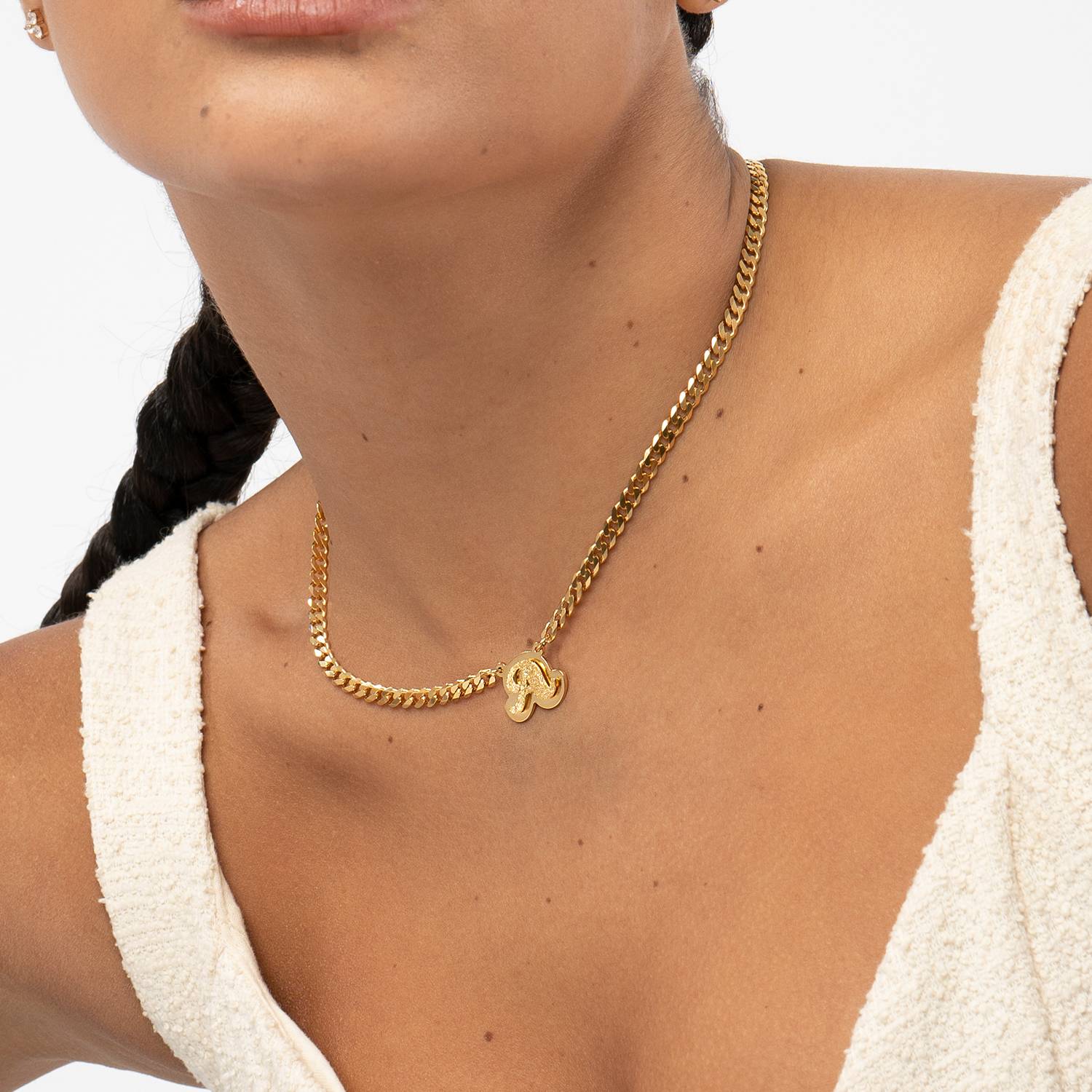 Brandi Double Plated Name Necklace in 18K Gold Vermeil-2 product photo