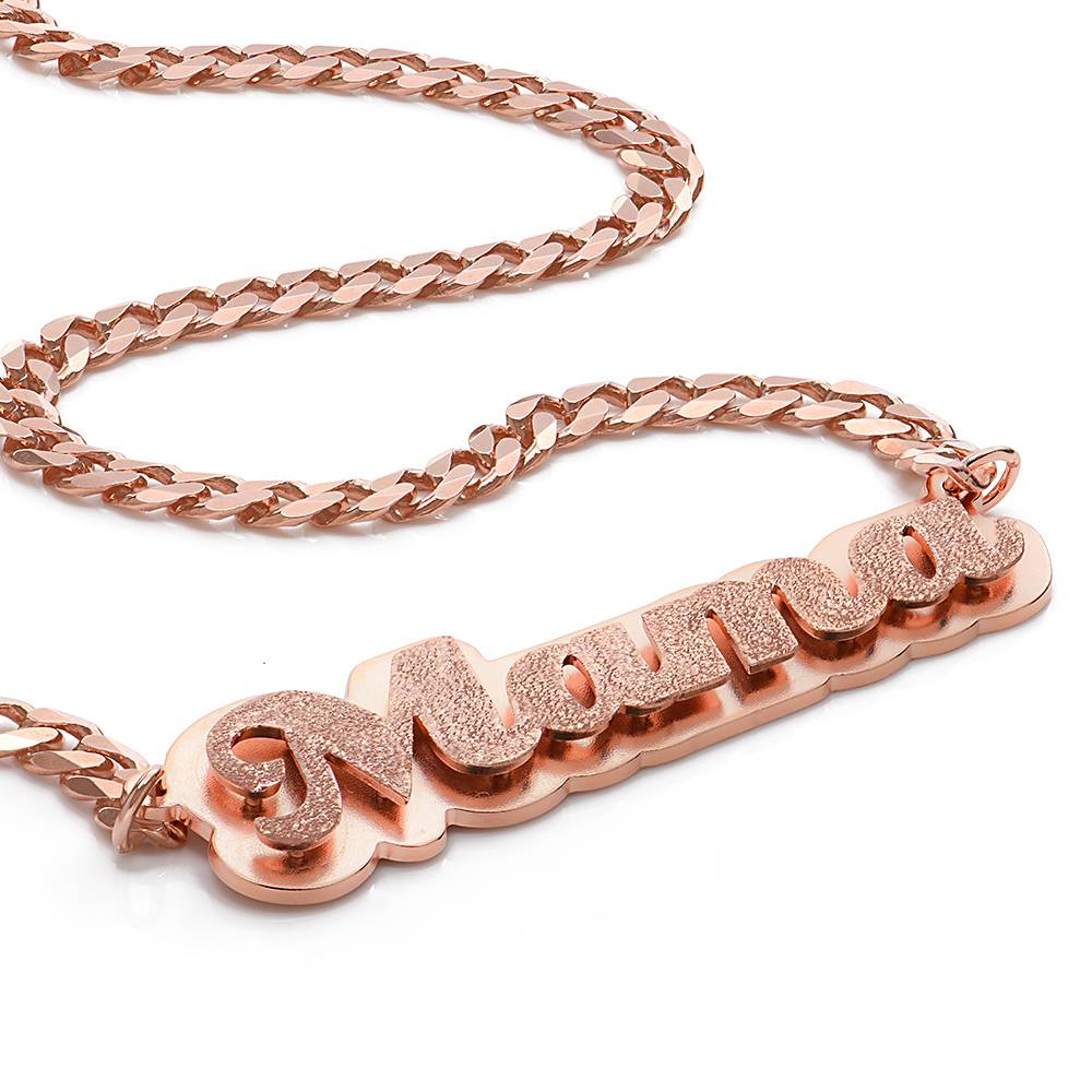 Brandi Double Name Necklace in 18ct Rose Gold Plating-6 product photo