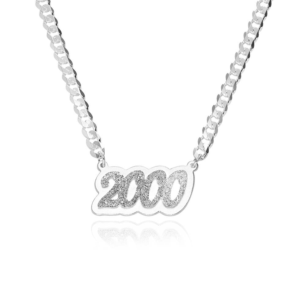 Brandi Double Plated Name Necklace in Sterling Silver product photo