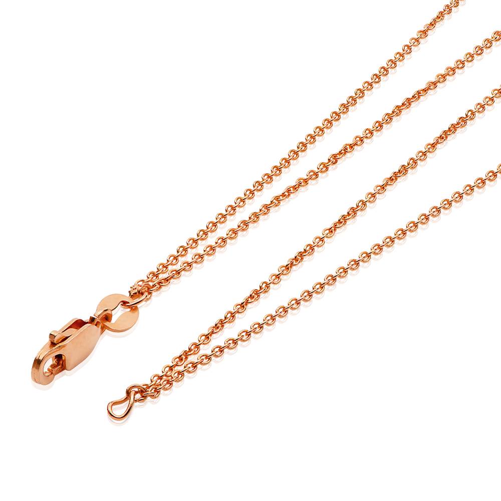 Bridget Evil Eye Layered Name Necklace with Gemstone in 18K Rose Gold Plating-5 product photo