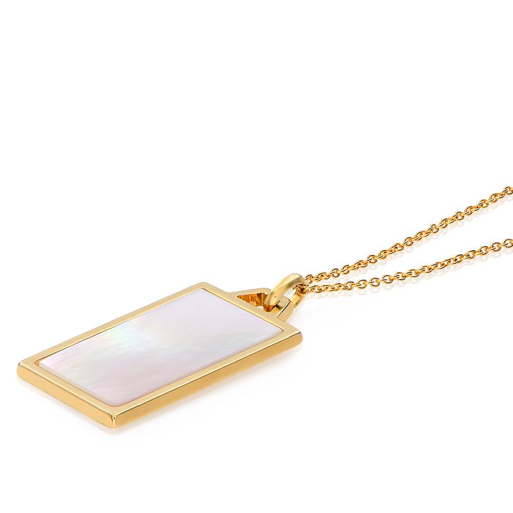 Himmlische Mutterperle personalisierte Halskette - 750er vergoldetes Produktfoto