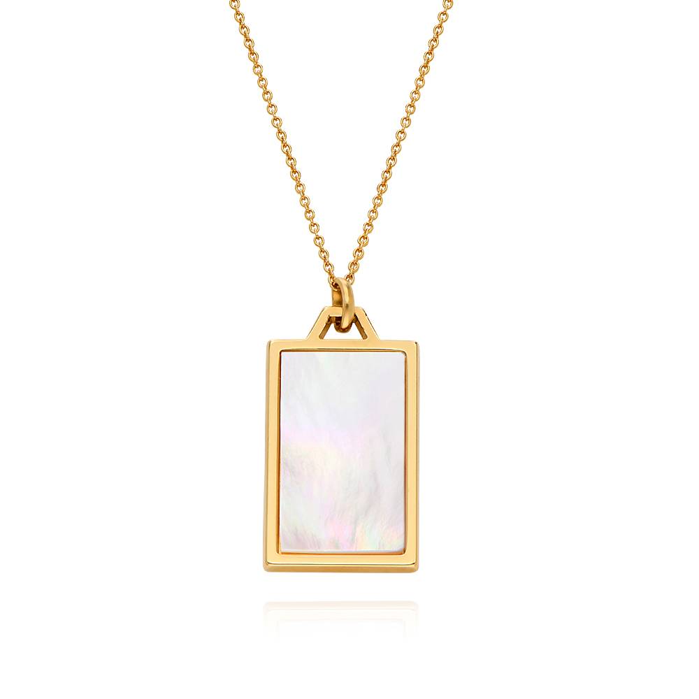 Celestial Mother of Pearl Personalized Necklace in 18K Gold Plating-1 product photo