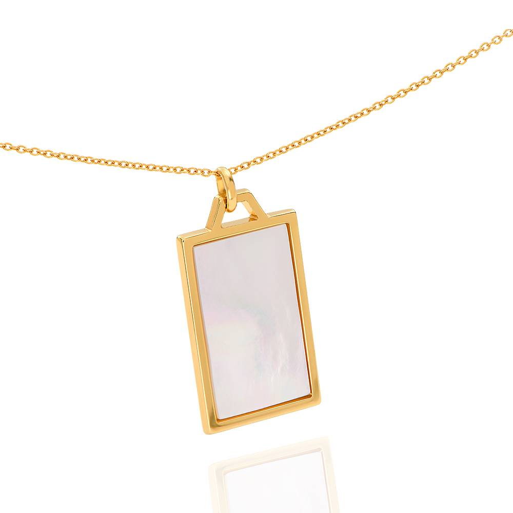 Himmelskt Pärlemor Personligt Halsband i 18K guld vermeiil-4 produktbilder