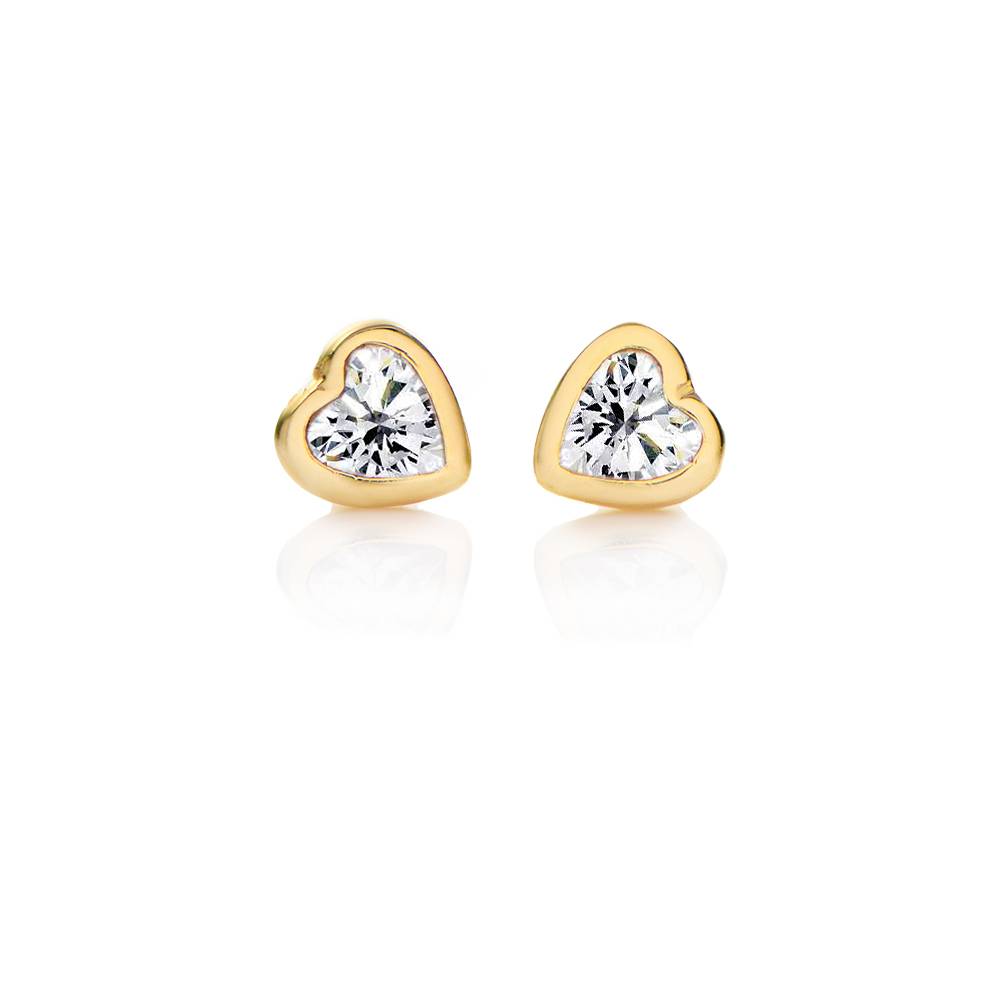Charli Heart Earrings in 18K Gold Vermeil-3 product photo