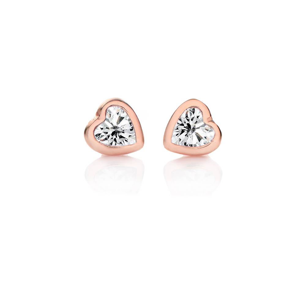 Charli Heart Earrings in 18ct Rose Gold Plating-5 product photo