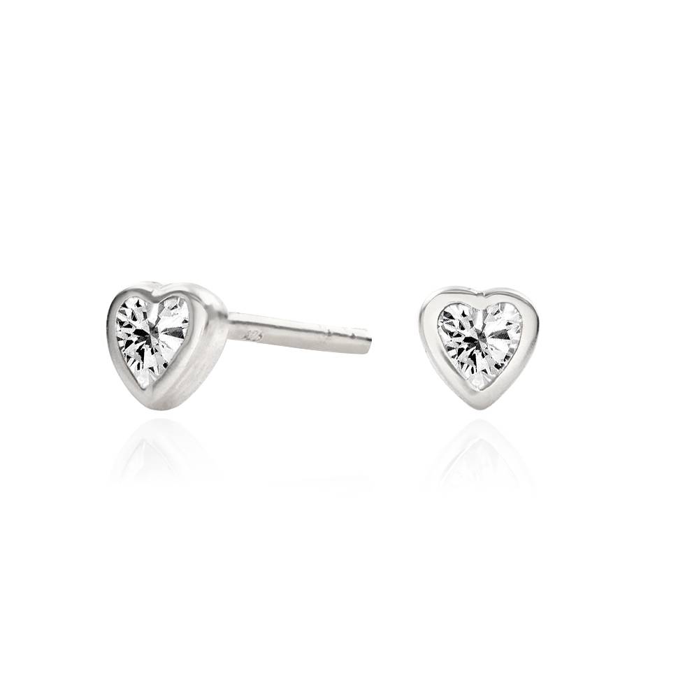 Charli Heart Earrings in Sterling Silver-4 product photo