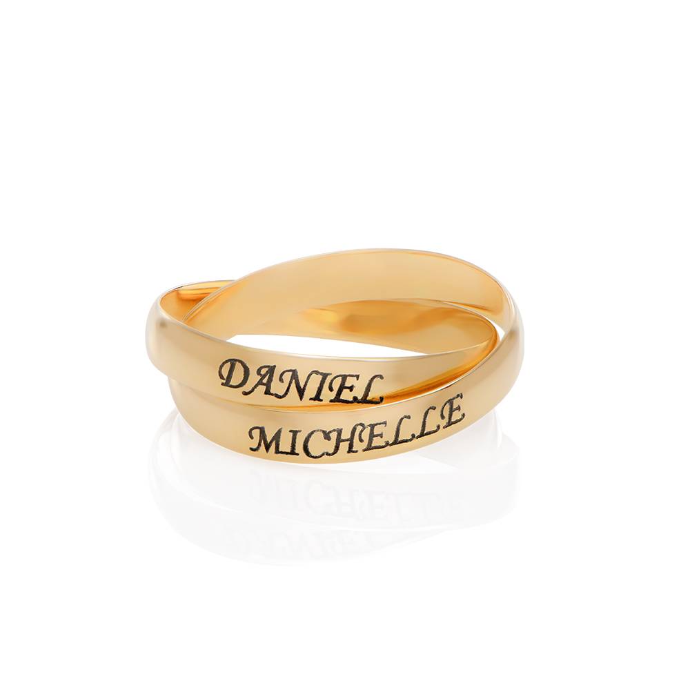Charlize russisk ring i 2-bånd-design i 10k guld produkt billede