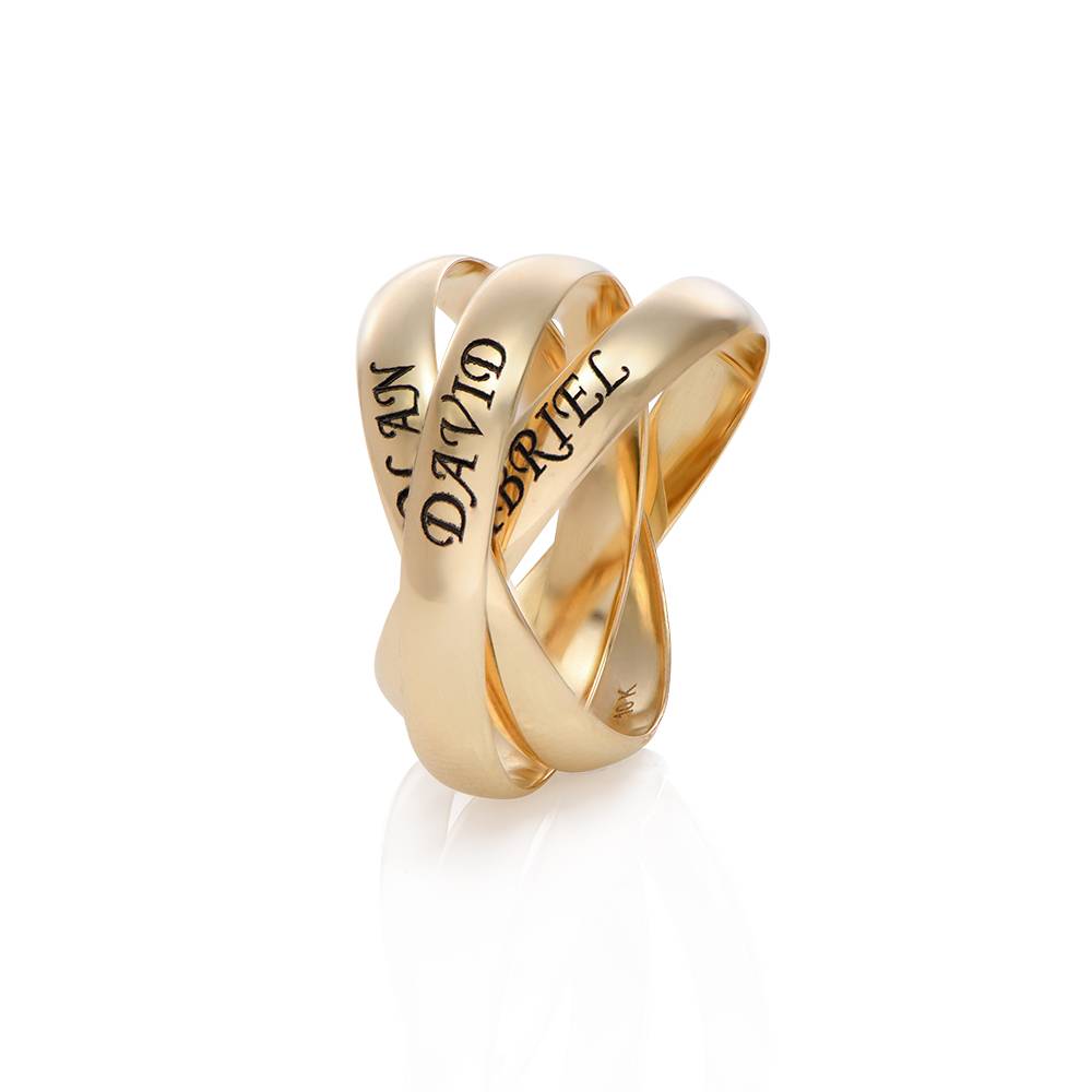 Charlize 3 Russian Ring in 10K Yellow Gold-3 product photo