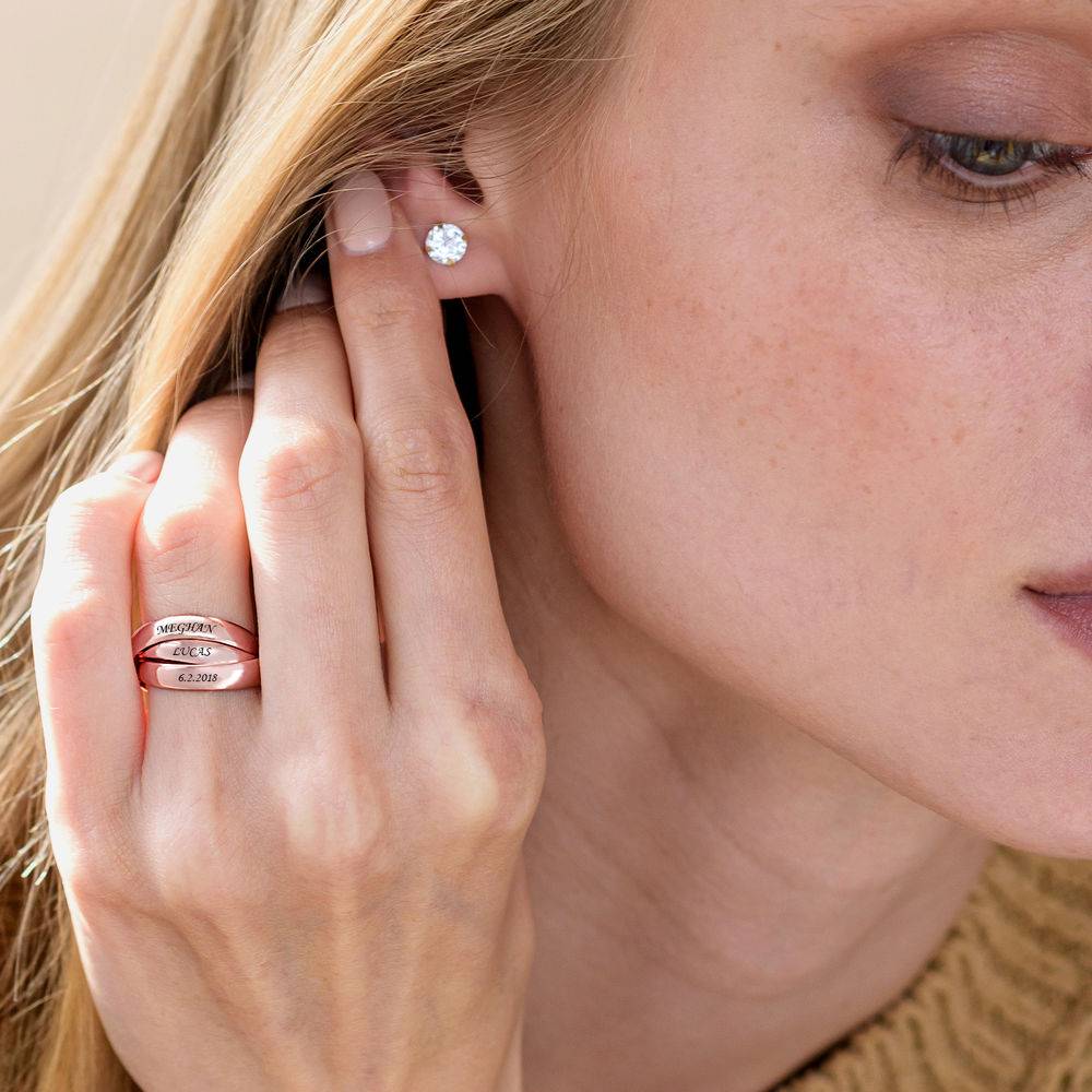 Charlize Russische ring in 18k rosé goud vermeil-2 Productfoto