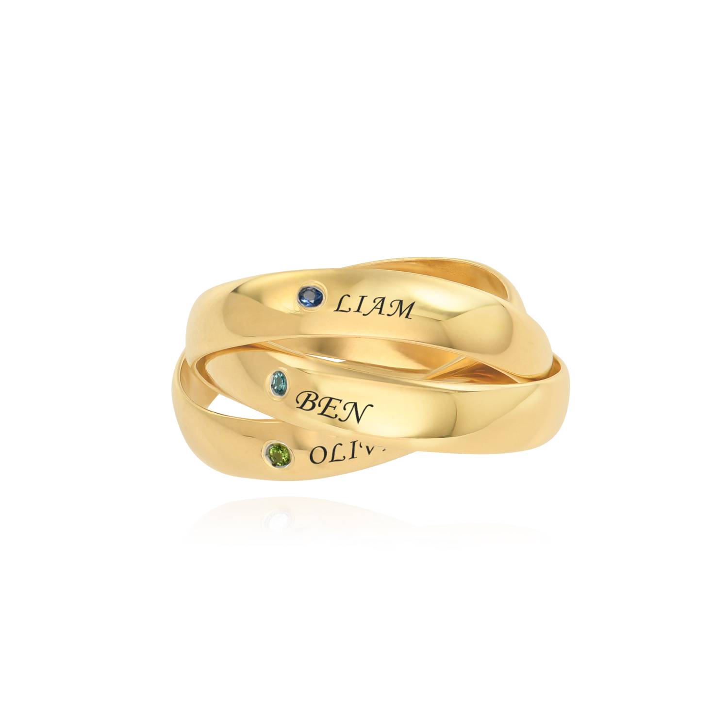 Charlize Russischer Ring mit Geburtsstein - 750er Gold-Vermeil-4 Produktfoto