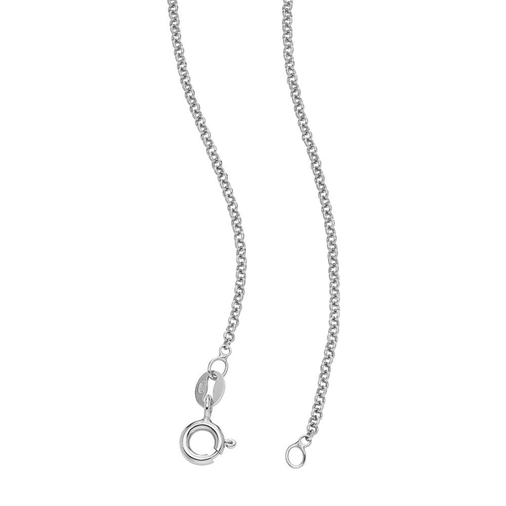 "Charming Heart" Collana con perline incise e diamante da 1 ct in argento sterling-7 foto del prodotto