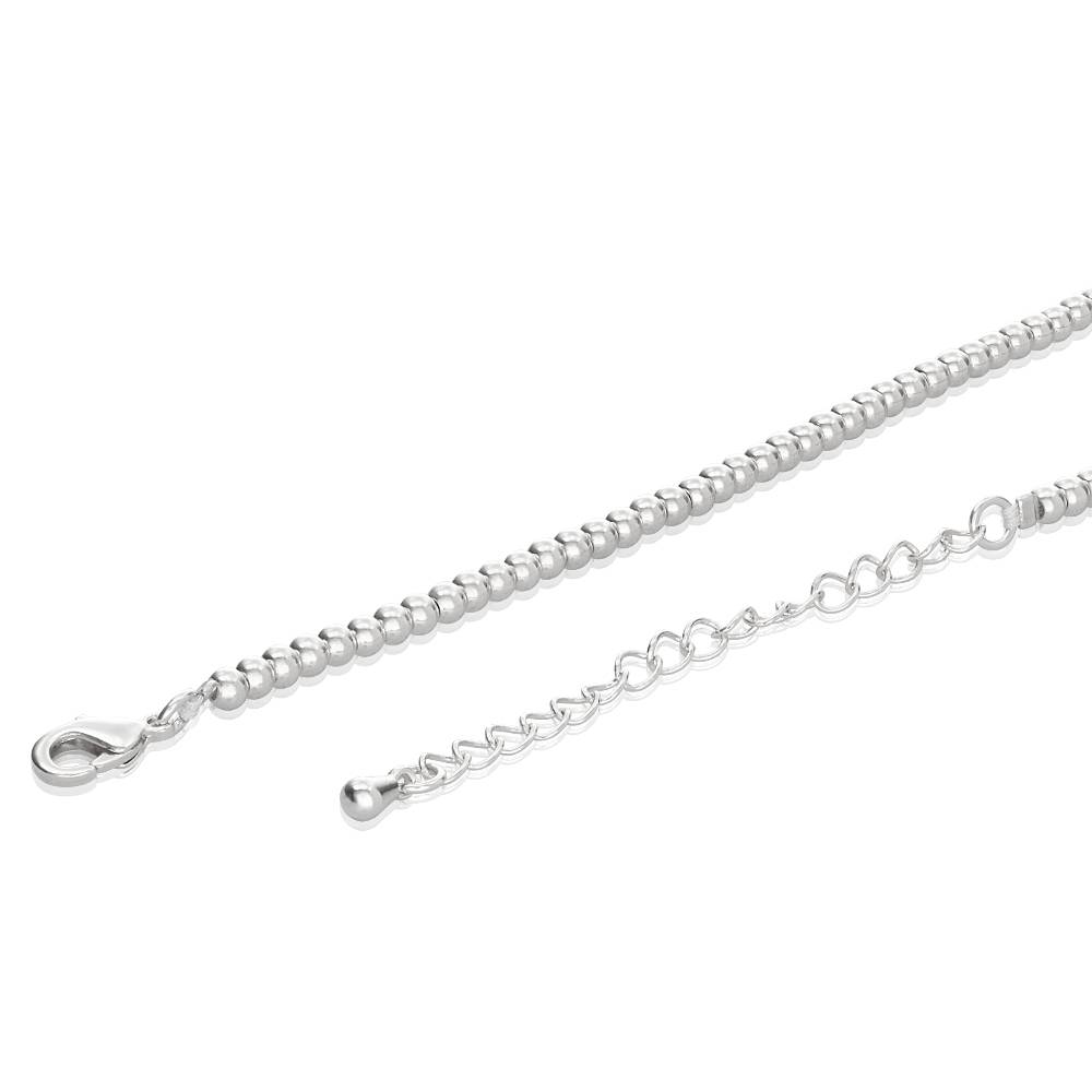 Chicago regnbue perle navnehalskæde i sølvbelagt messing-1 produkt billede