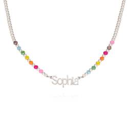 MYKA – Personalizzata Collana in Argento con Albero della Vita e Zirconia Cubica - Gioielli con Nome Inciso in Sterling – Regalo per le Donne – Regali per San Valentino (Argento 925