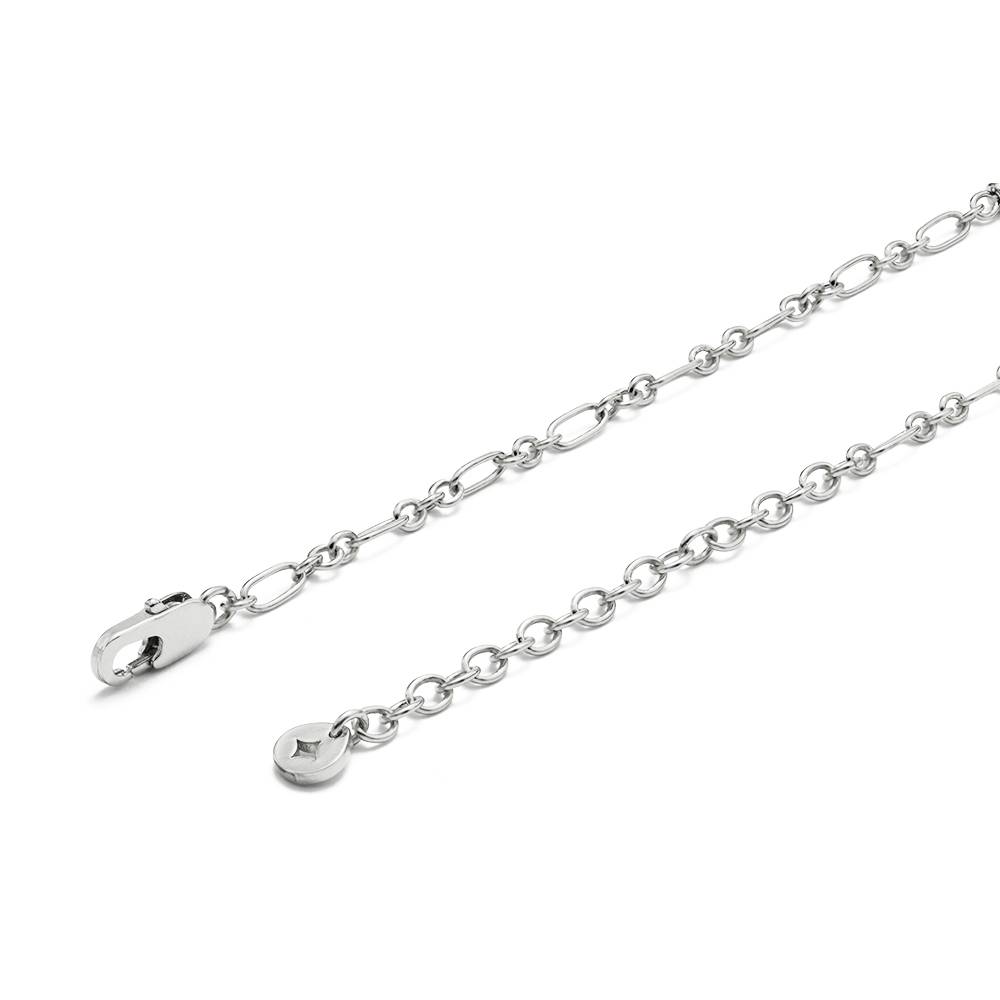Collana iniziale Hamsa costiera con perle semipreziose in ottone-4 foto del prodotto