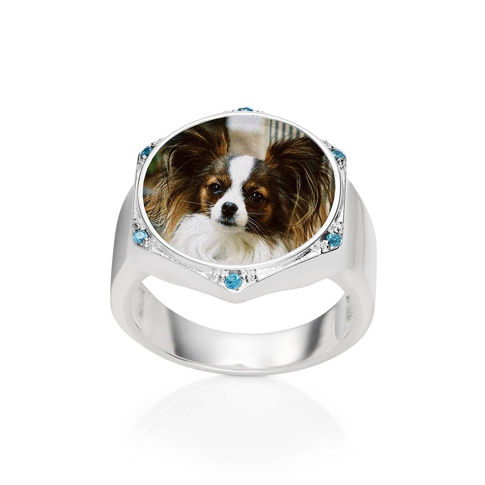 Coco Hexagon Ring in Silver Finish-5 product photo