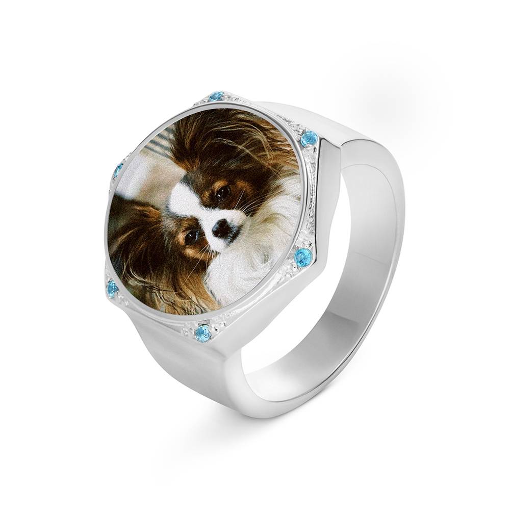 Coco Hexagon Ring in Silver Finish-1 product photo