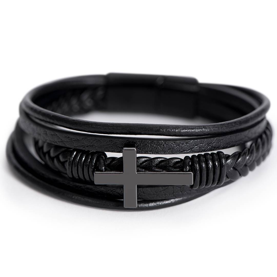 Cross Bracelet in Stainless Steel-1 Cross Bracelet in Stainless Steel-1 product photo