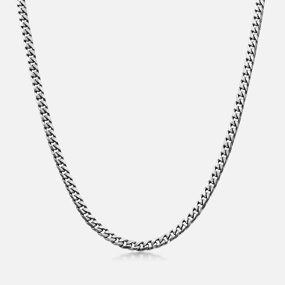 Bold Curb Necklace - Sterling Silver product photo