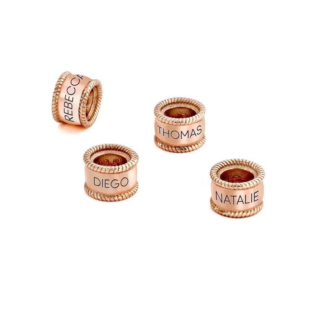 Personalisiertes Bead für charmante Herz-Halskette  - 750er Rosegold-Vermeil-1 Produktfoto