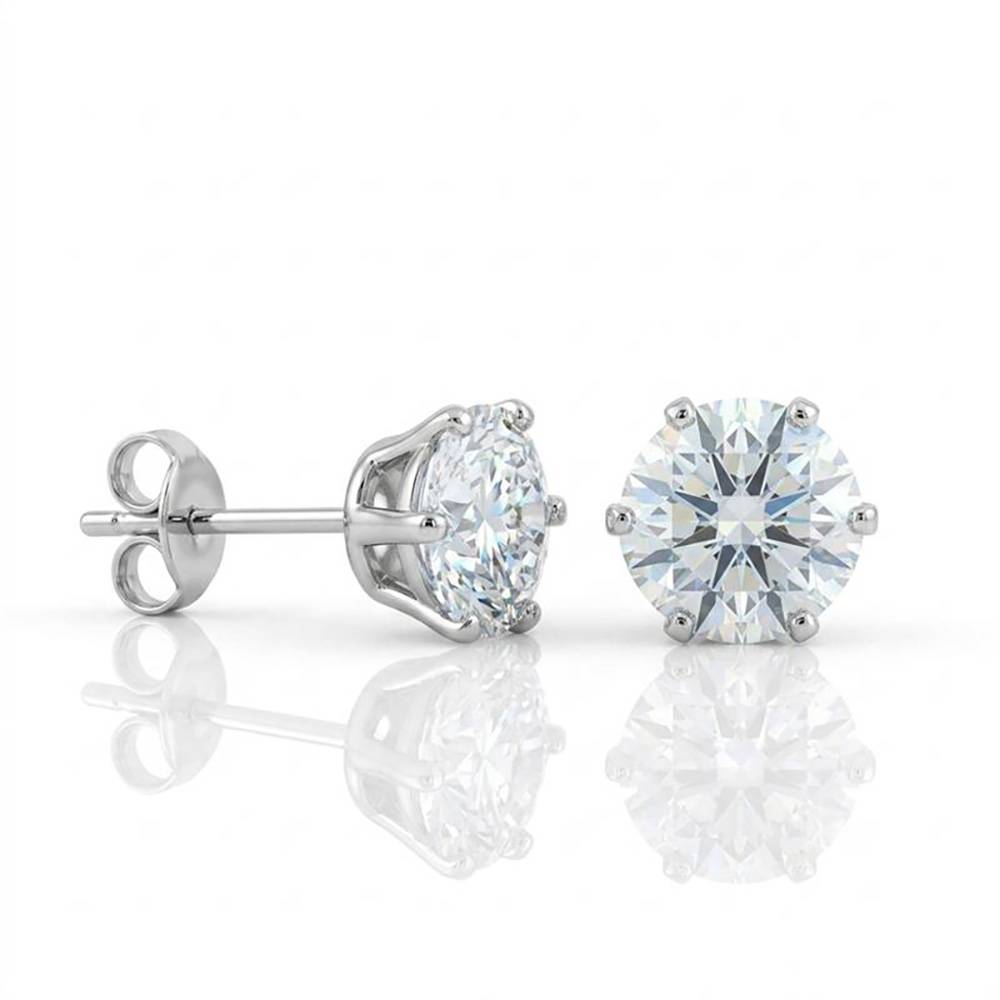 CZ Earring Rhodium in Stainless Steel-1 product photo