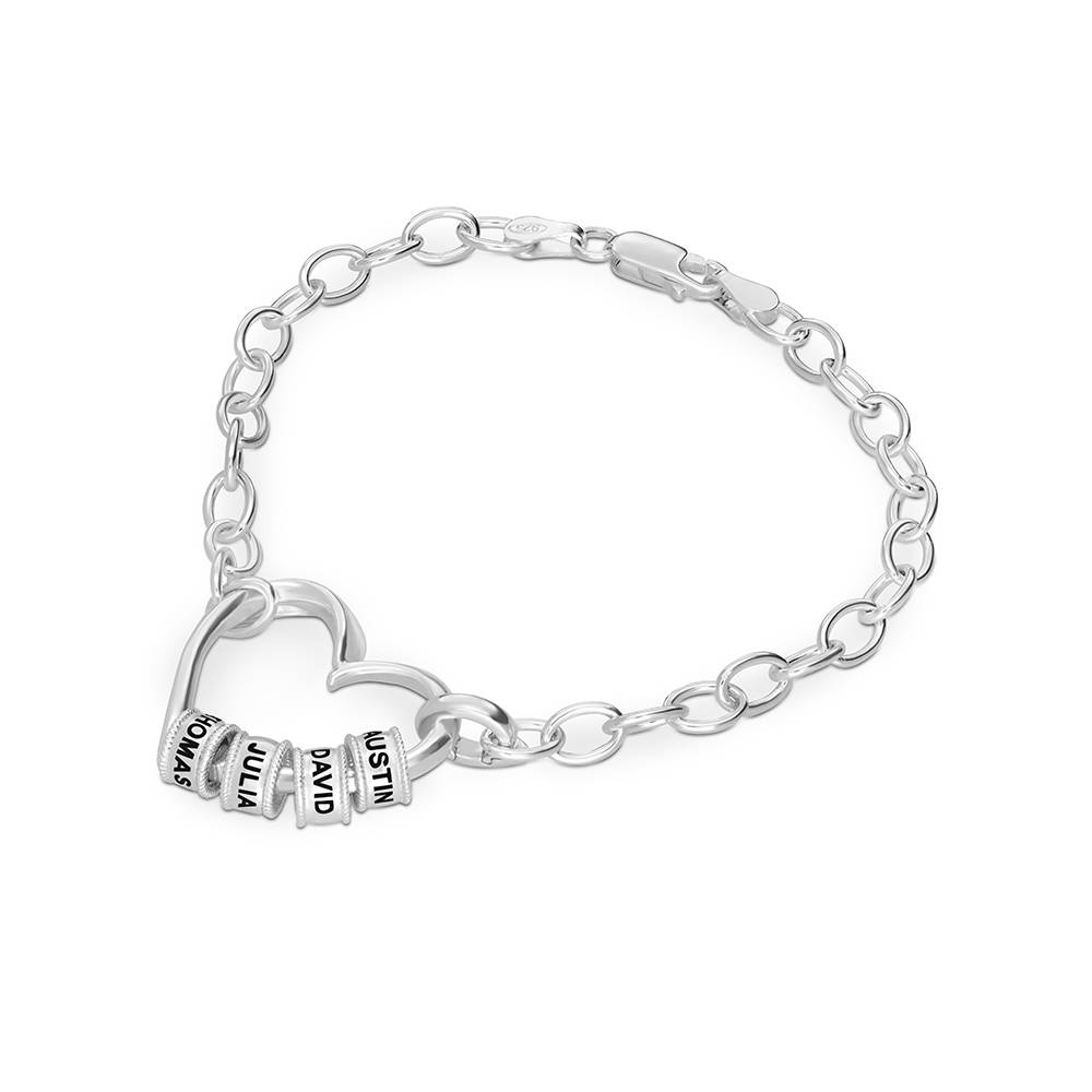 Delina Armband met Gegraveerde Kralen in 925 Zilver