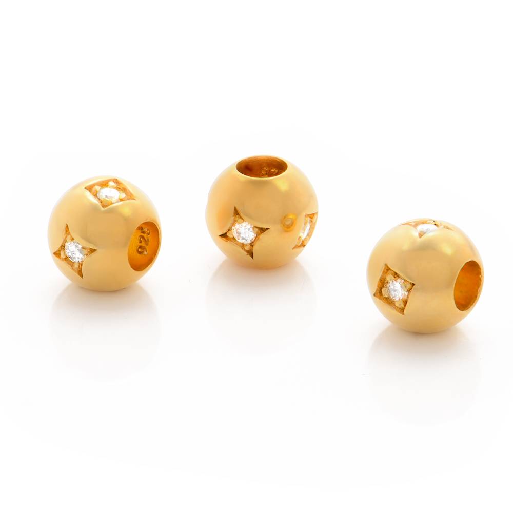 0.08 ct Diamant Balance Bead - 750er Gold-Vermeil-1 Produktfoto
