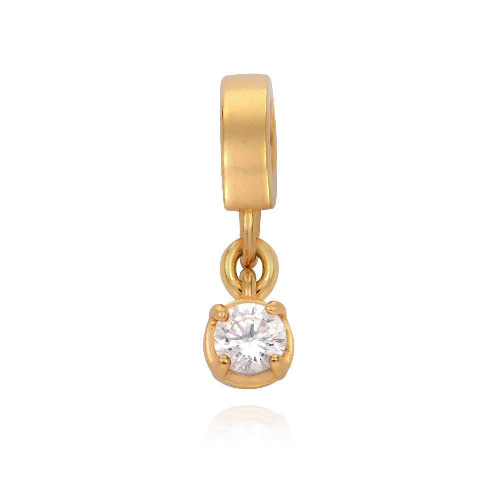 Diamant bedel  in 18k goud vermeil-1 Productfoto