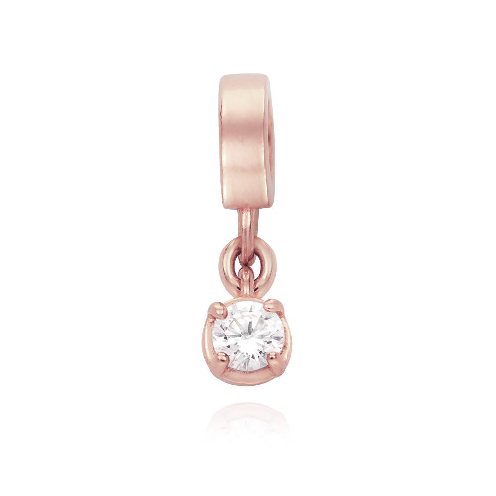 Dije de diamantes chapado en oro rosa de 18 quilates-1 foto de producto