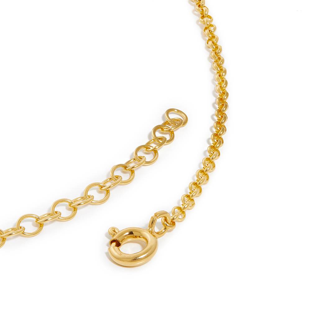 Heritage Halskette mit Labor Diamanten und mehreren Namen - 750er Gold-Vermeil-2 Produktfoto