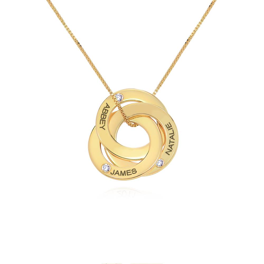 Russian Ring Necklace with Diamonds in 10ct Solid Yellow Gold-1 Russian Ring Necklace with Diamonds in 10ct Solid Yellow Gold-1 product photo