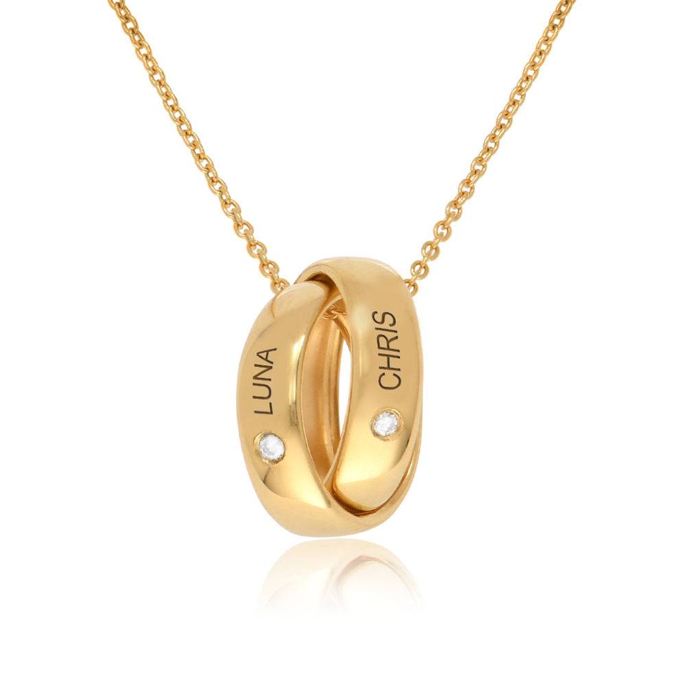 Duo Diamond Eternal Necklace in 18k Gold Plating-1 product photo