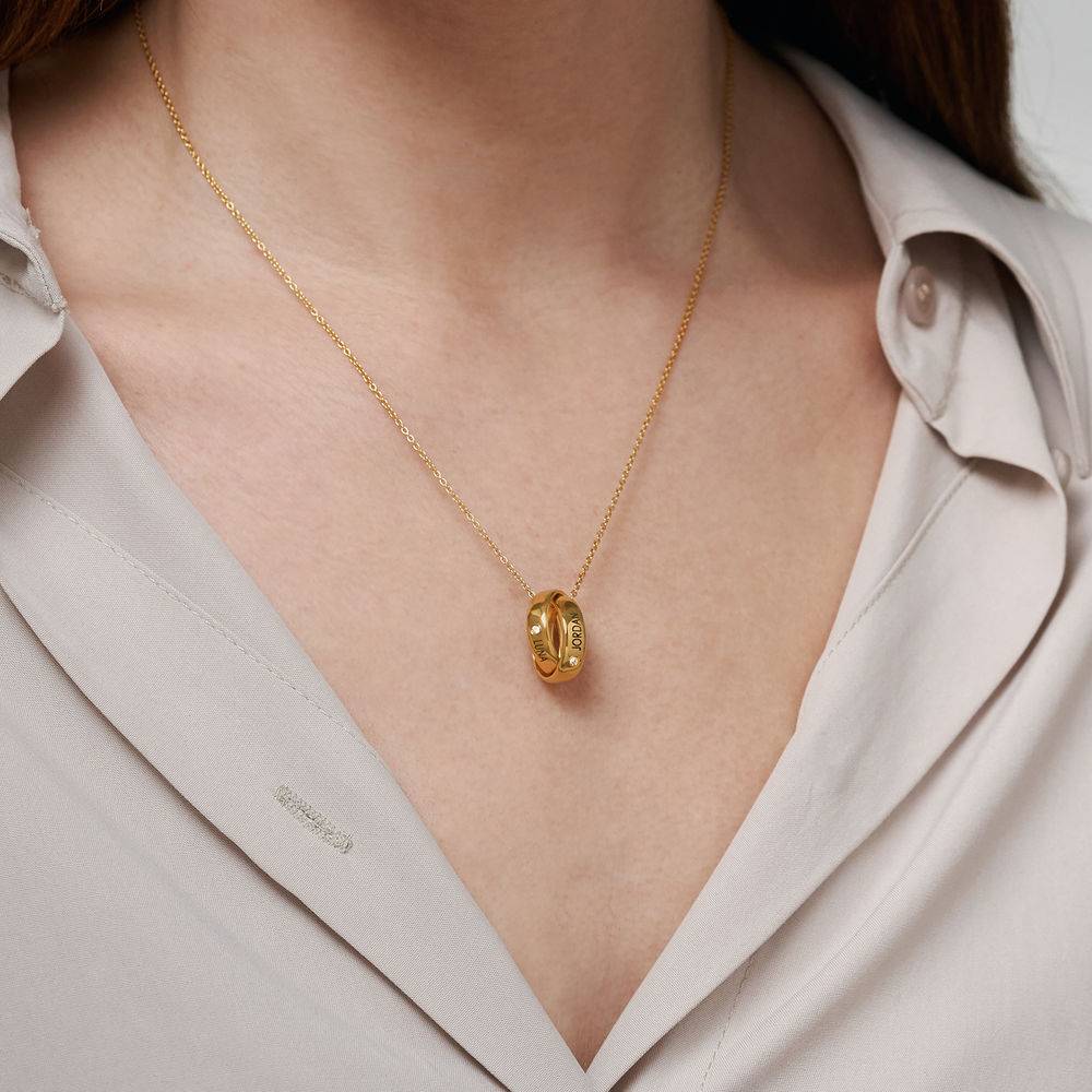 Duo Diamond Eternal Necklace in 18k Gold Plating-3 product photo