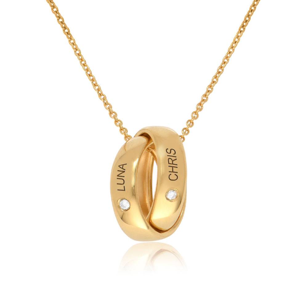 Duo Diamond Eternal Necklace in 18k Gold Vermeil-1 product photo
