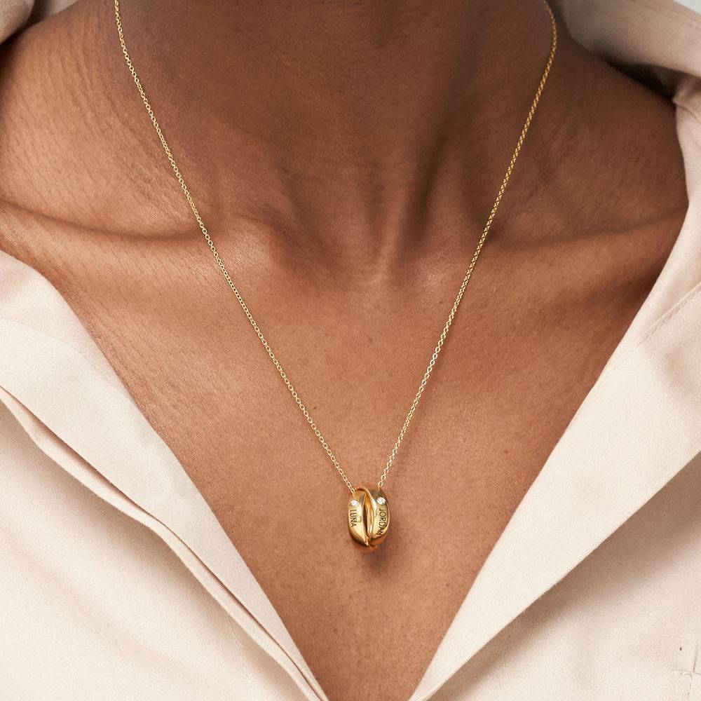Duo Diamond Eternal Necklace in 18k Gold Vermeil-3 product photo