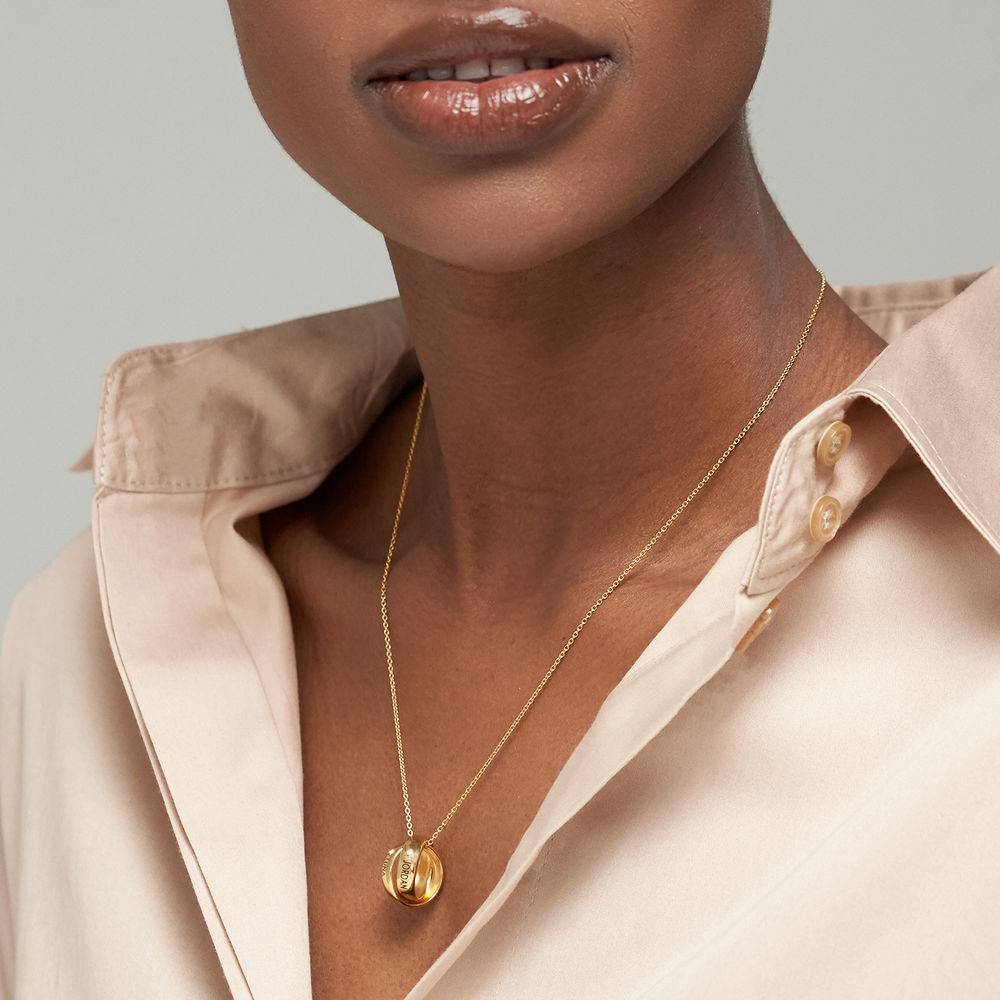 Duo Diamond Eternal Necklace in 18k Gold Vermeil-2 product photo