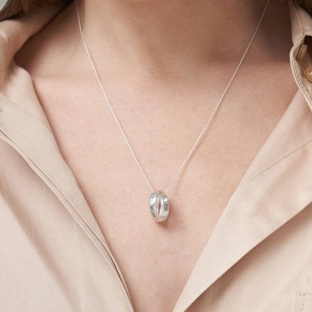 Duo Diamond Eternal Necklace in Sterling Silver-3 product photo