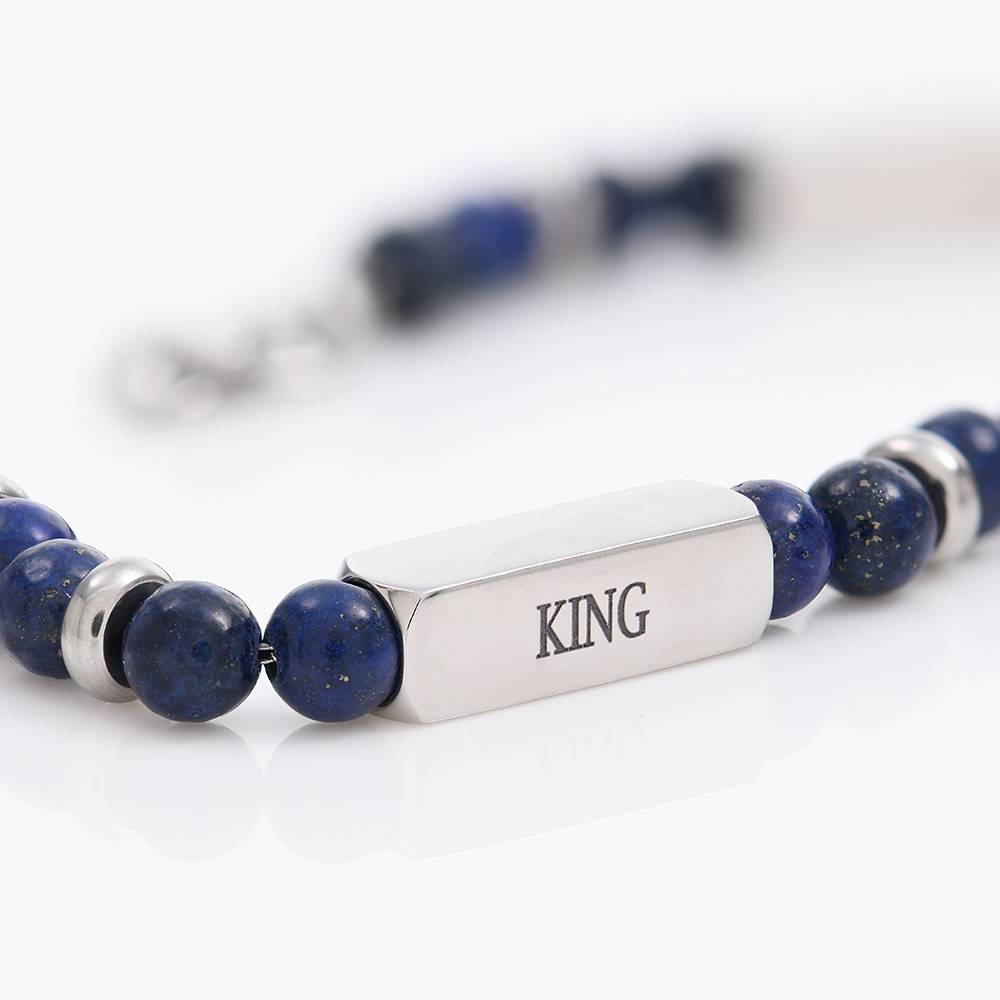 East Coast Custom Lapis Beaded Bracelet for Men-4 product photo