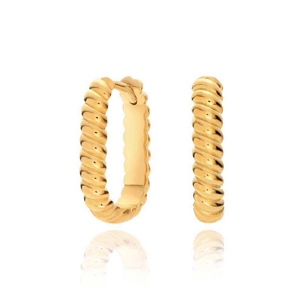Aria Touw Huggies Oorbellen in Goud Vermeil