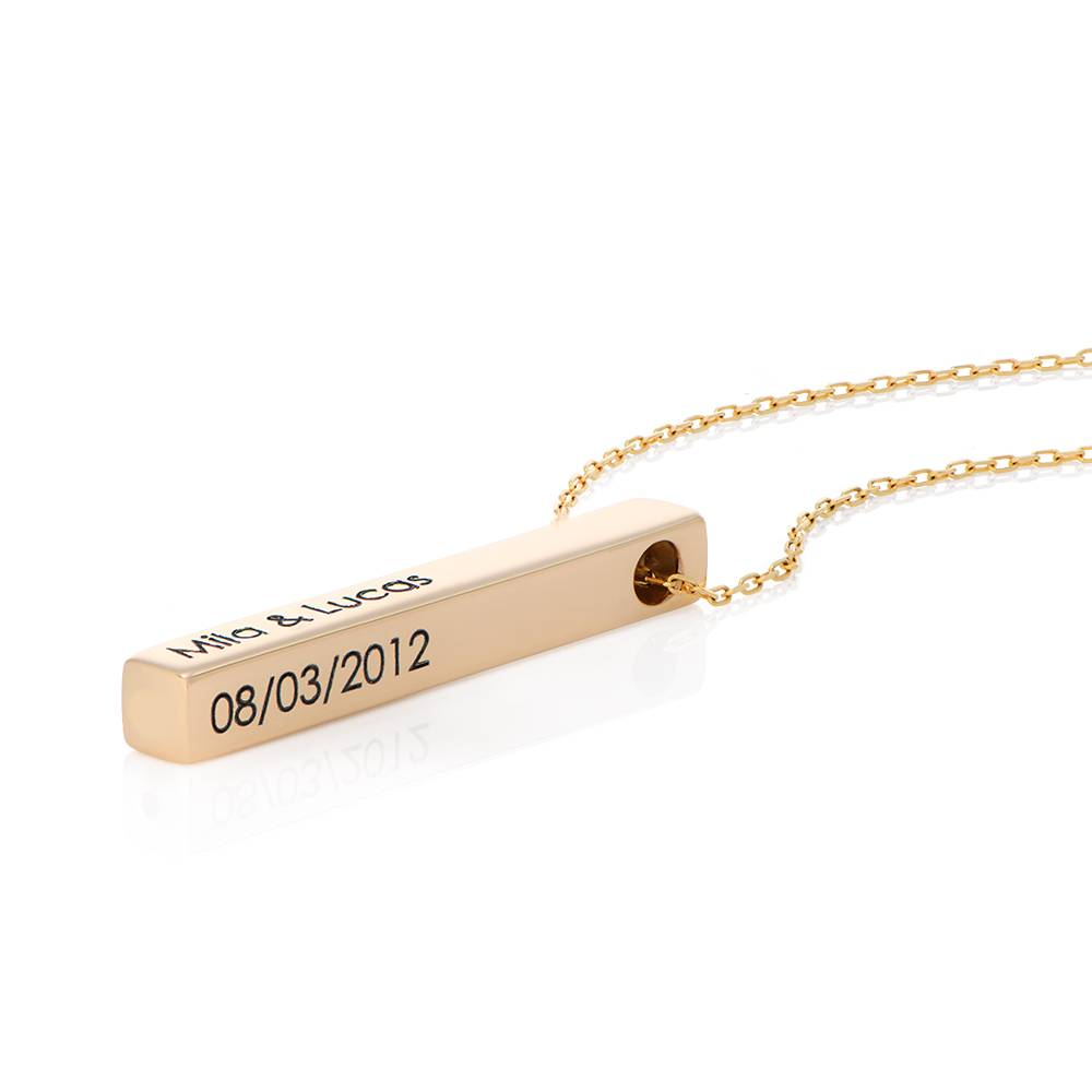 Totem 3D Bar Necklace in 10ct Gold-2 product photo