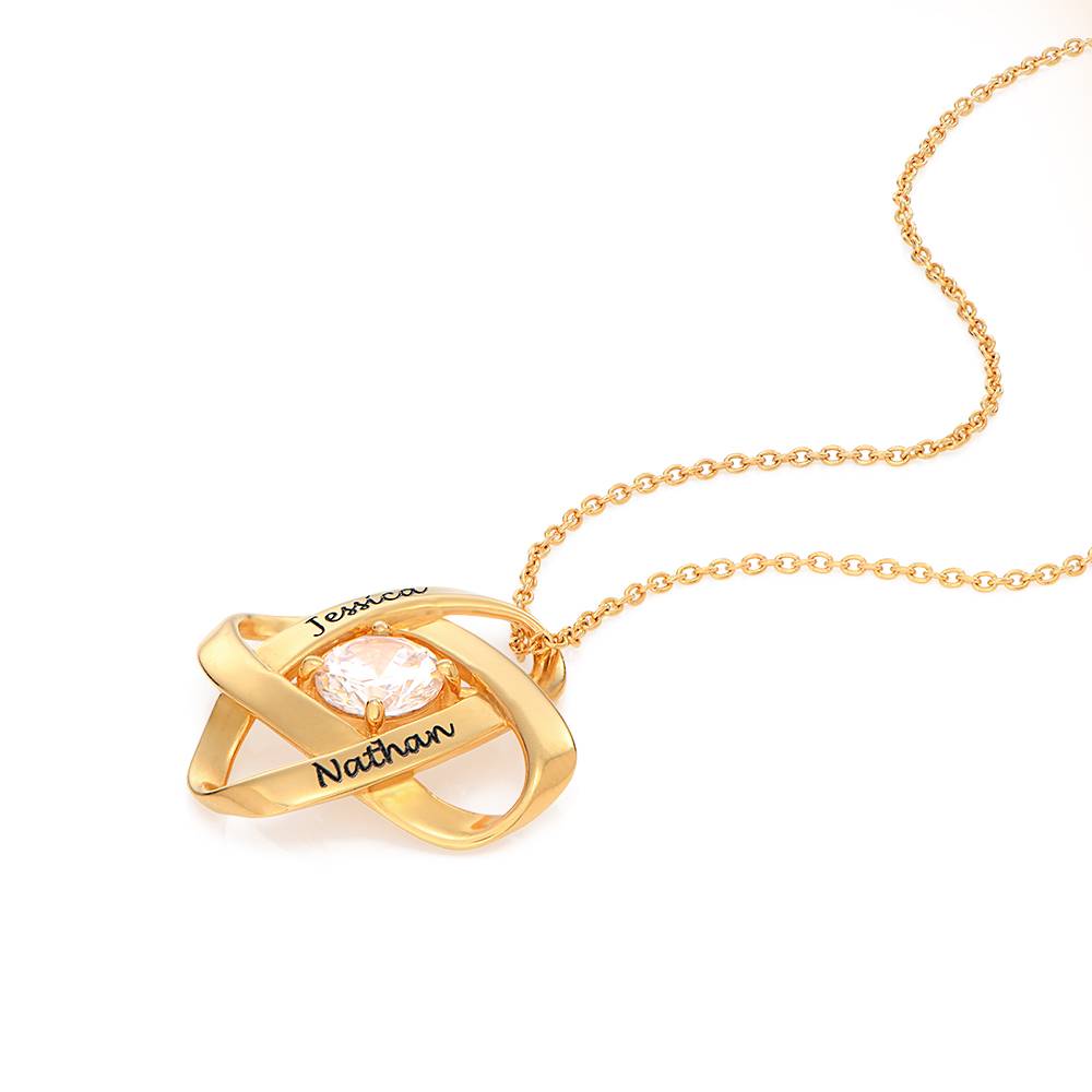 Galaxy ketting met zirkonia in 18k goud vermeil-1 Productfoto