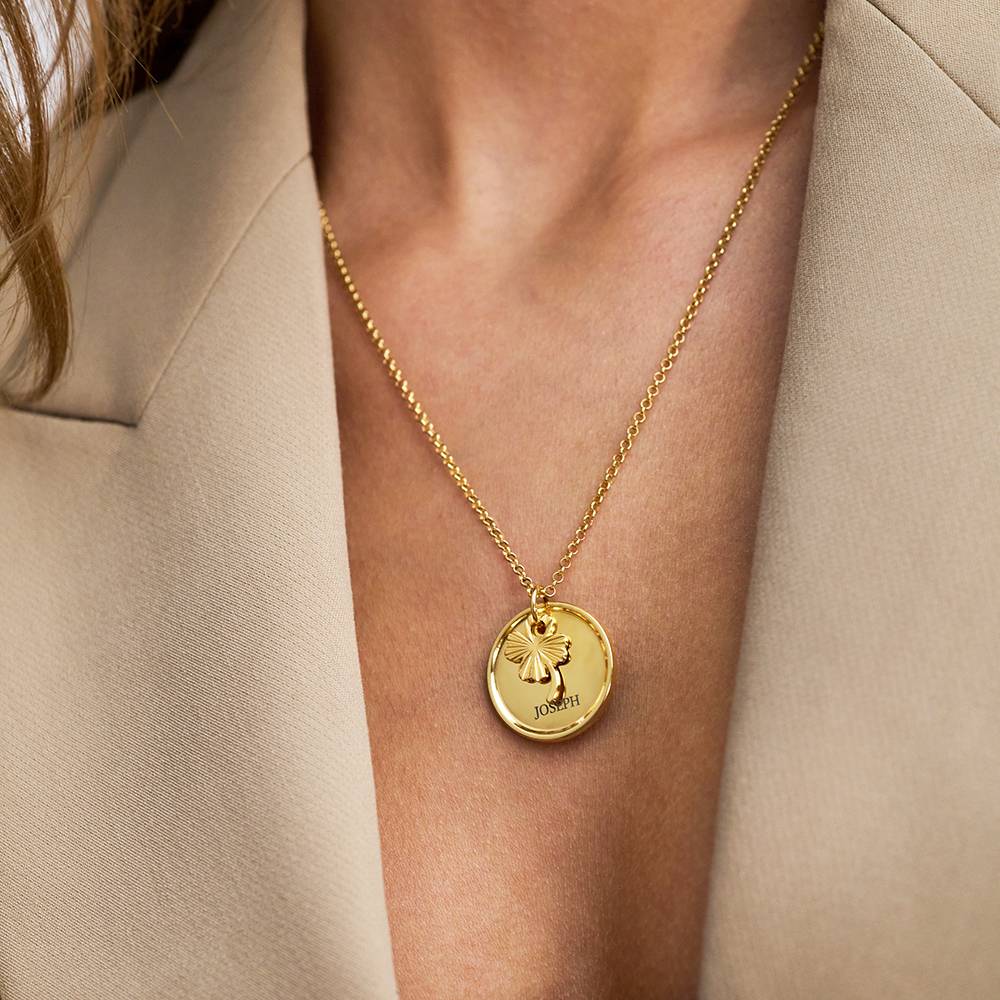 Evig Blomst Navneanheng i 18k Forgylt Sterlingsølv-2 produktbilde