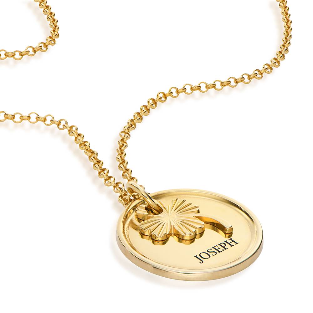 Evig Blomst Navneanheng i 18k Gull Vermeil-4 produktbilde