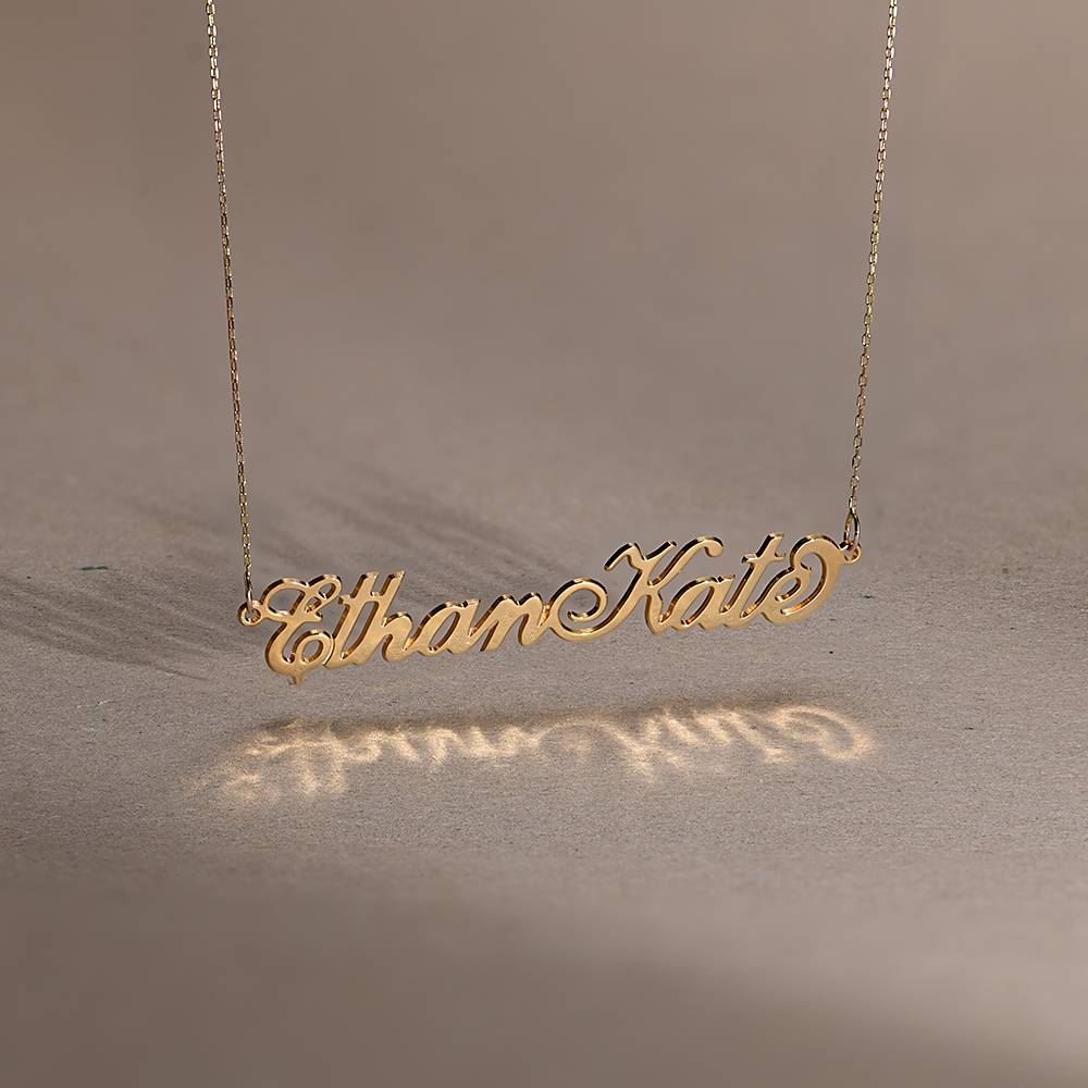 2 Capital Letters 14ct Gold Name Necklace-2 product photo