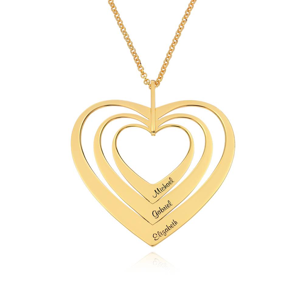 Family Hearts Necklace in 18ct Gold Plating product photo