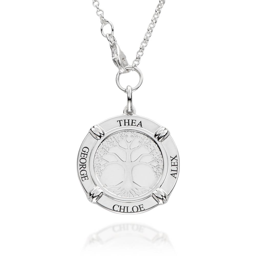 Family Roots Gepersonaliseerde Ketting met Namen in 925 Zilver