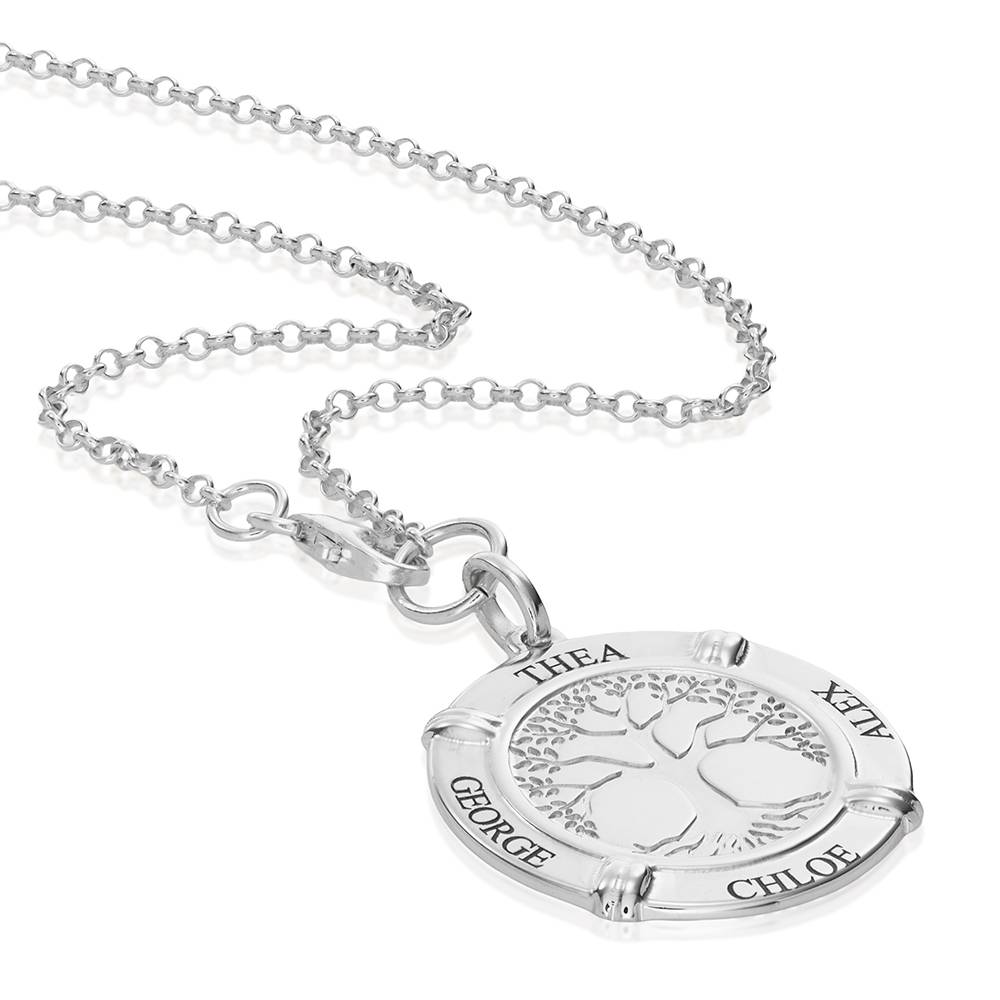 Collier Médaillon personalisable, Edition Arbre de vie en Argent 925-1 photo du produit